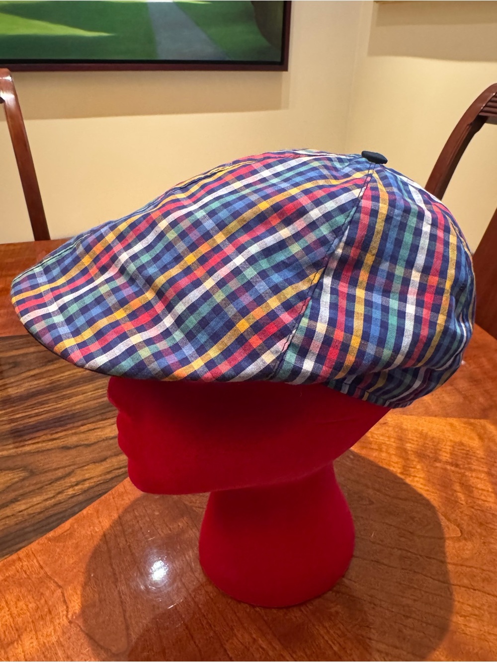 Men's Multi-Color Plaid Newsboy Cap